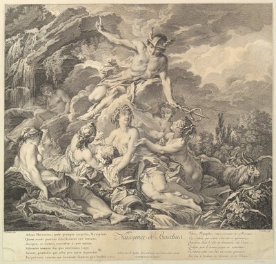 Geboorte van Bacchus, 18e eeuw door Pierre Alexandre Aveline