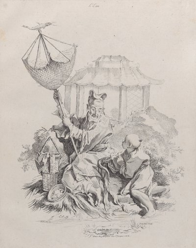 Water, uit De Vier Elementen, 1738-49 door Pierre Alexandre Aveline