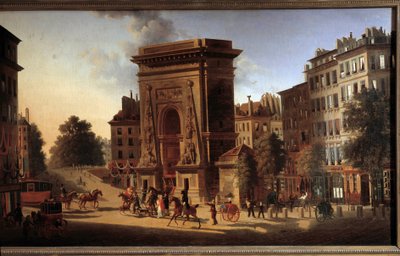 De Saint Denis poort. Zicht op Parijs. Schilderij door Pierre Alexandre Pau De Saint Martin door Pierre Alexandre Pau de Saint Martin