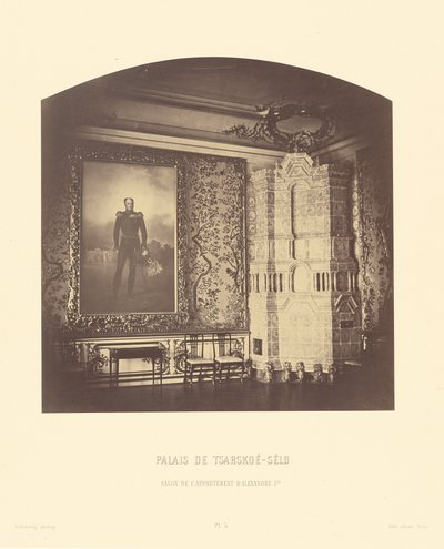 Paleis Tsarskoe-Selo, salon van het appartement van Alexander I door Pierre Ambrose Richebourg