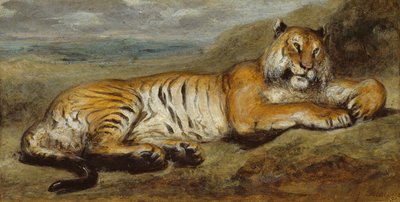 Rustende tijger door Pierre Andrieu