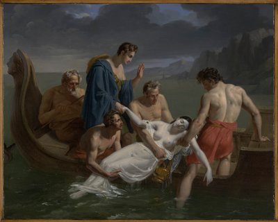 De dood van Sappho door Pierre Antoine Augustin Vafflard