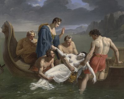 De Dood van Sappho door Pierre Antoine Augustin Vafflard