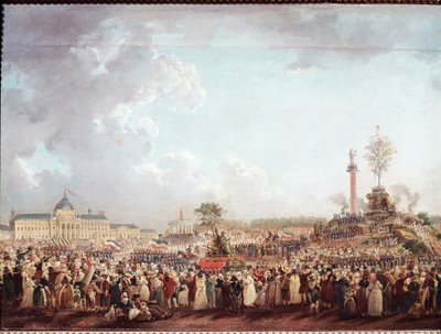 Feest van het Opperwezen op het Marsveld (20 Prairial Jaar II - 8 juni) door Pierre Antoine Demachy