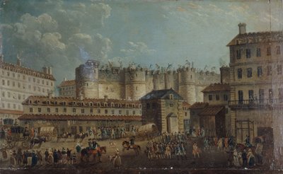 De bestorming van de Bastille op 14 juli 1789, 1789 door Pierre Antoine Demachy