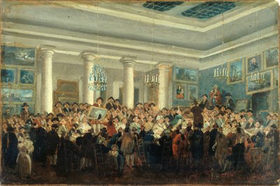Openbare verkoop van schilderijen, ca. 1785 door Pierre Antoine Demachy