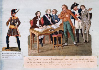 Vrijwilligers die zich aanmelden voor het leger voor de oorlog in de Vendée door Pierre Antoine Lesueur