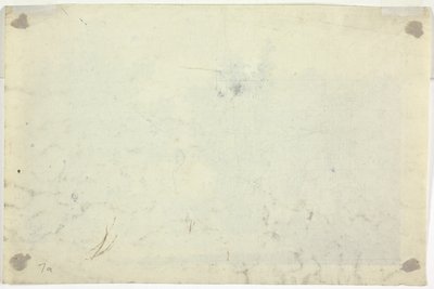 Schets van tuin met ladder door Pierre Antoine Mongin