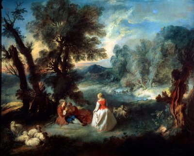 Pastorale Scene, 1730s door Pierre Antoine Quillard