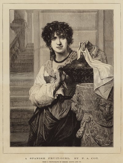 Een Spaanse fruitverkoopster door Pierre Auguste Cot