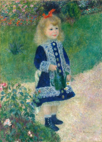 Een meisje met een gieter, 1876 door Pierre Auguste Renoir