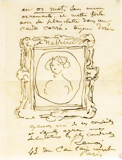 Handgeschreven brief aan Dr. Fritz Thurneyssen, Parijs en Les Collettes, 24 juni 1908 door Pierre Auguste Renoir