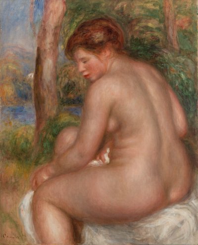 Bader in driekwart zicht door Pierre Auguste Renoir