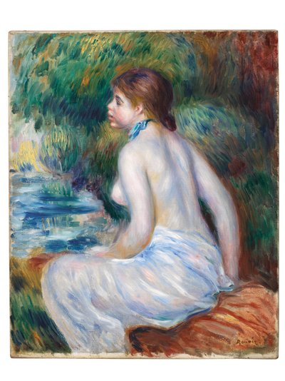 Bader zittend door Pierre Auguste Renoir