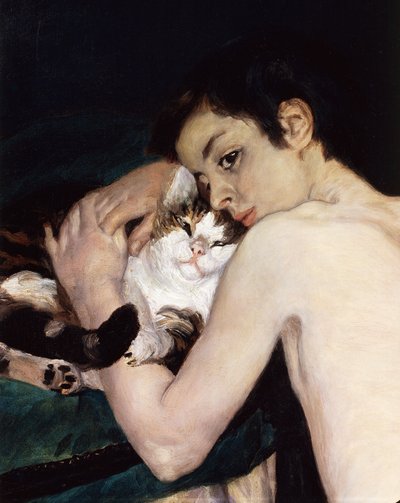 Jongen met een kat, door Pierre-Auguste Renoir door Pierre Auguste Renoir