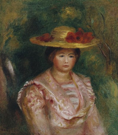 Borstbeeld van een vrouw door Pierre Auguste Renoir