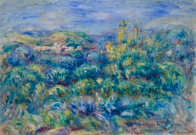 Cagnes landschap door Pierre Auguste Renoir