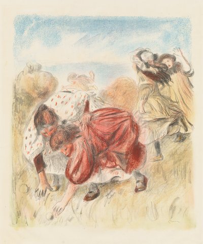 Kinderen die Bal Spelen door Pierre Auguste Renoir