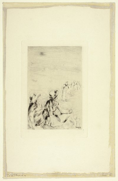 Kinderen op het Strand, Berneval door Pierre Auguste Renoir