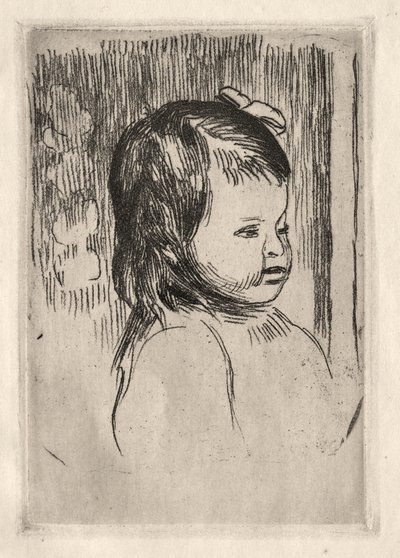 Borstbeeld van een kind, naar rechts gedraaid door Pierre Auguste Renoir