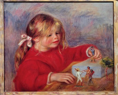Claude Renoir aan het spelen door Pierre Auguste Renoir
