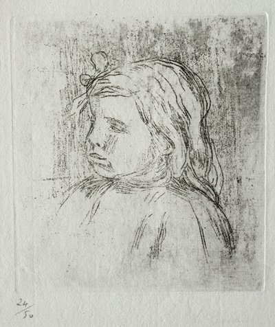 Claude Renoir, driekwart naar links door Pierre Auguste Renoir