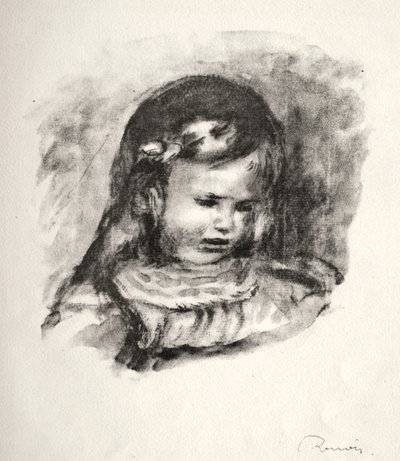 Claude Renoir, het hoofd gebogen, 1904 door Pierre Auguste Renoir