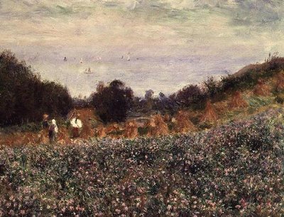 Platteland bij Berneval door Pierre Auguste Renoir