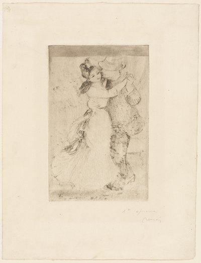 Dans op het platteland door Pierre Auguste Renoir