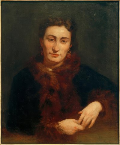 De dame in bont door Pierre Auguste Renoir