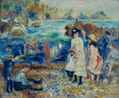 Kinderen aan de Zee bij Guernsey door Pierre Auguste Renoir