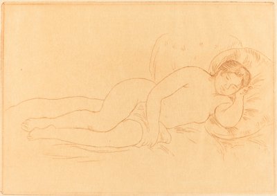 Vrouwelijk Naakt Liggend door Pierre Auguste Renoir