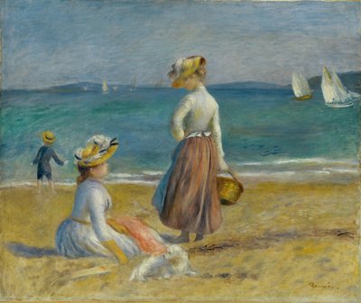 Figuren op het strand, 1890 door Pierre Auguste Renoir