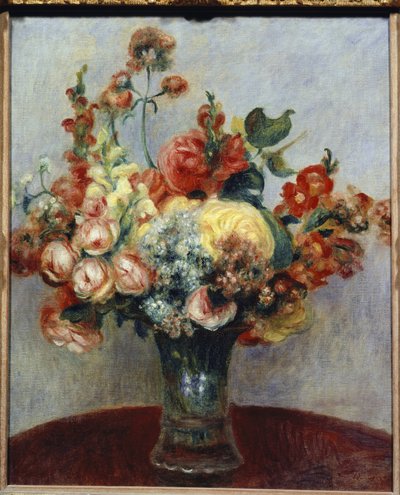 Bloemen in een vaas door Pierre Auguste Renoir