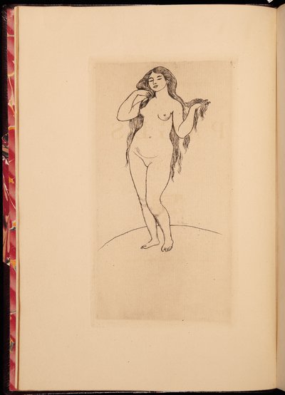 Frontispice voor een bloemlezing van werken van Stephane Mallarme, 1891 door Pierre Auguste Renoir