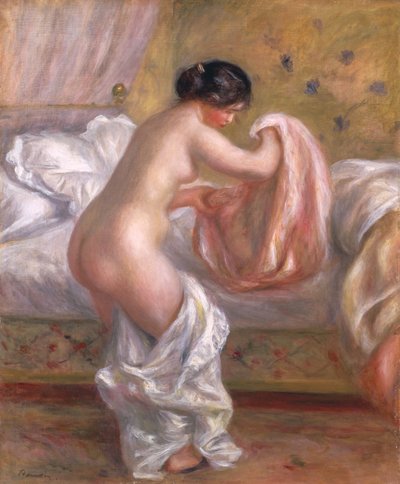 Gabrielle Opkomend, ca. 1909 door Pierre Auguste Renoir
