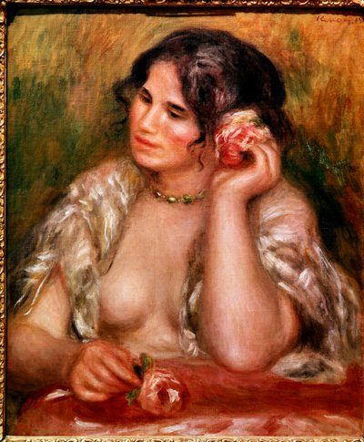 Gabrielle met de roos door Pierre Auguste Renoir