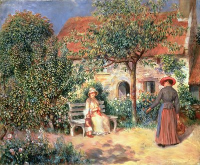 Tuin scène in Bretagne door Pierre Auguste Renoir