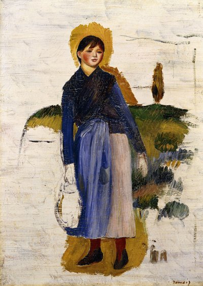 Meisje met rode kousen, 1886 door Pierre Auguste Renoir