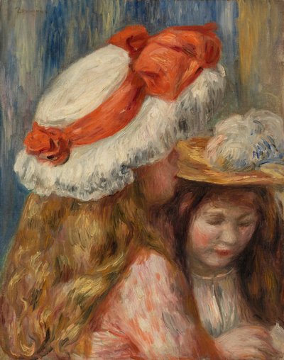 Meisjes met Hoeden door Pierre Auguste Renoir
