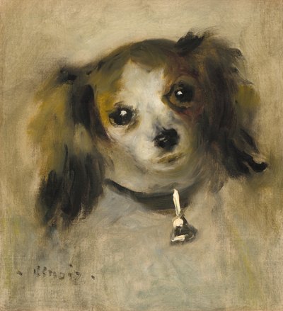 Hoofd van een Hond, 1870 door Pierre Auguste Renoir
