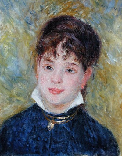 Hoofd van een Jonge Vrouw (Jeanne Samary) c.1877-79 door Pierre Auguste Renoir