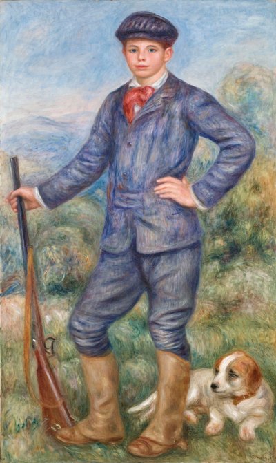 Jean Renoir als jager door Pierre Auguste Renoir