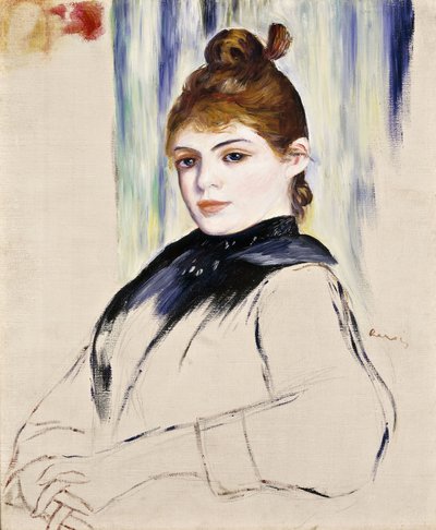 Jonge meisje met een knot, 1882 door Pierre Auguste Renoir