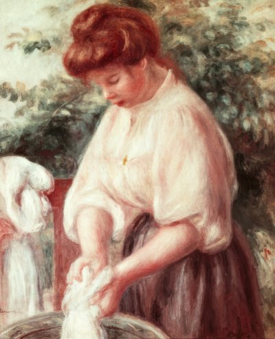 De wasvrouw door Pierre Auguste Renoir