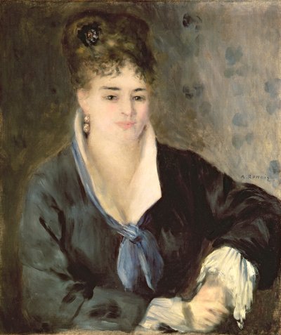 Dame in het Zwart door Pierre Auguste Renoir