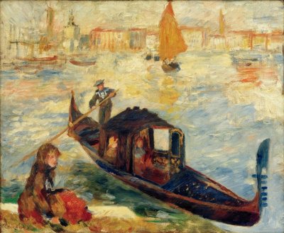 Het Grote Kanaal, Venetië (Gondel) door Pierre Auguste Renoir