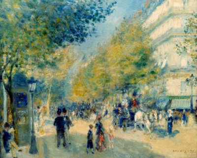 De grote Boulevards door Pierre Auguste Renoir