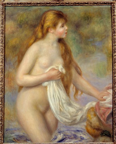 Bader met lang haar door Pierre Auguste Renoir
