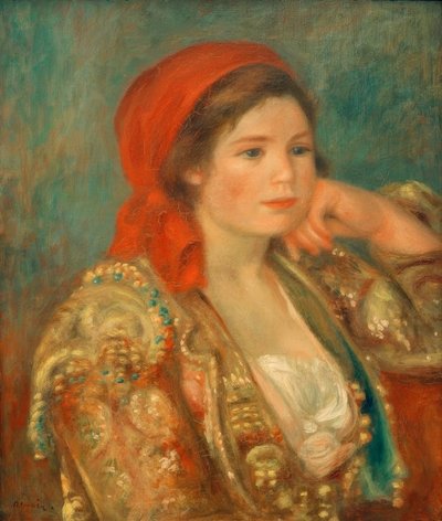 Meisje met Spaanse jas door Pierre Auguste Renoir